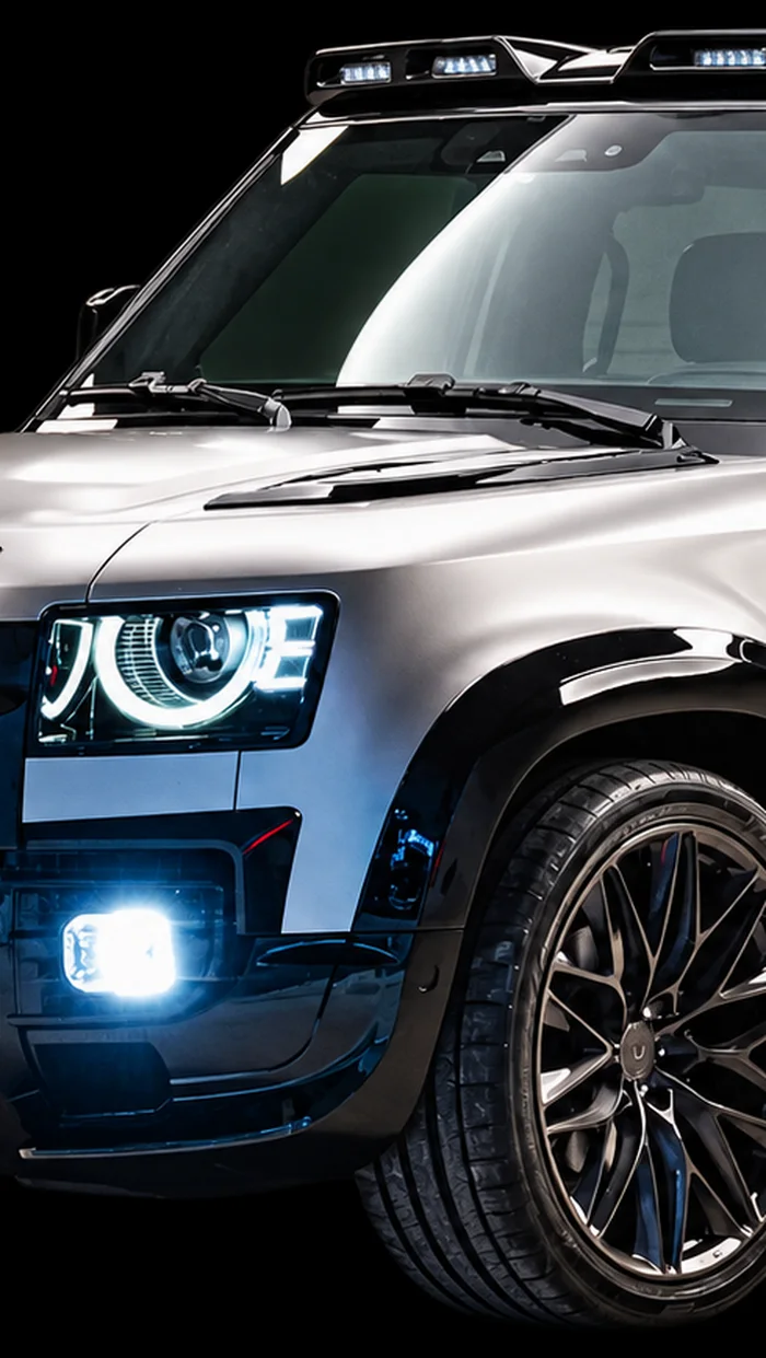 Farol e roda do Land Rover Defender Urban da MODUZZ